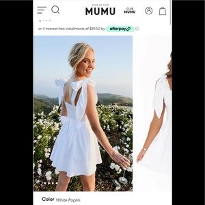 Show me your mumu, white Claire mini dress size medium